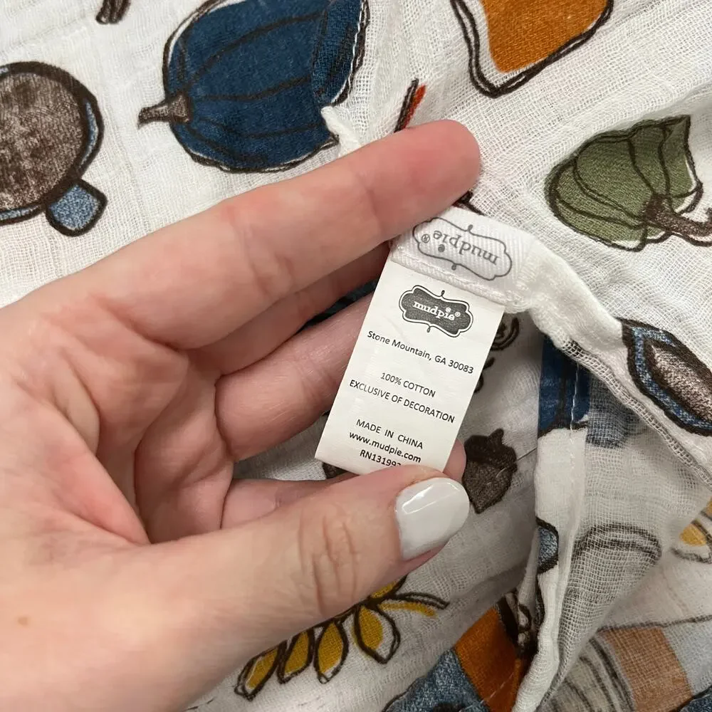 Mudpie Pumpkin Spice & Fall Baby Swaddle Blanket